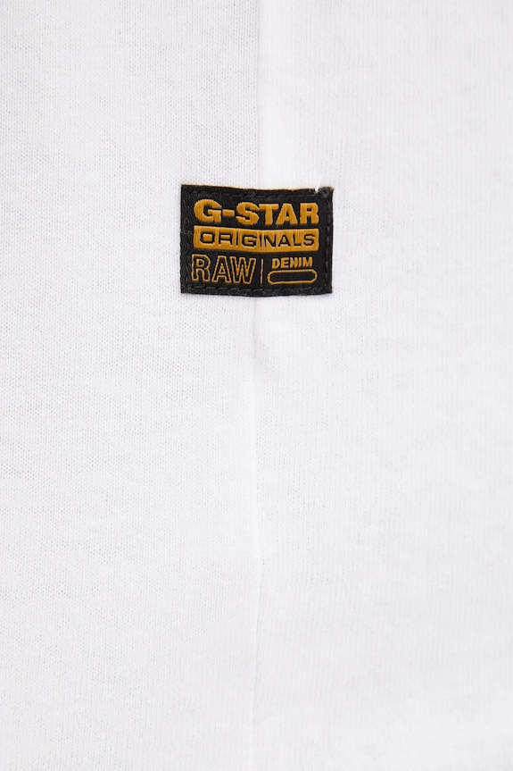 Bavlnené tričko G-Star Spray G logo D26833.D101 biela