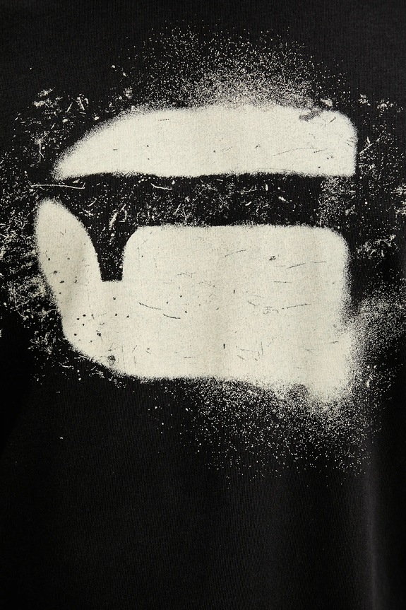 G-Star tricou din bumbac Spray G logo D26833.D101 negru