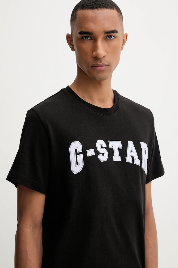 Bavlnené tričko G-Star Felt logo čierna D26840.C336
