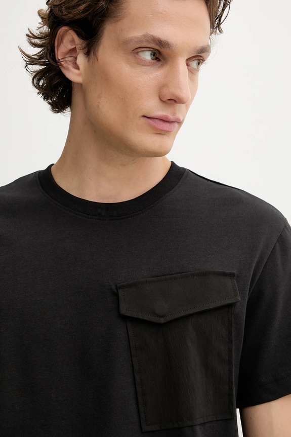 G-Star tricou din bumbac Fabric mix pkt negru D26844.C784