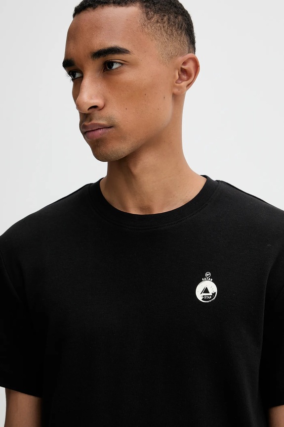 G-Star tricou din bumbac Trims back negru D27721.D976