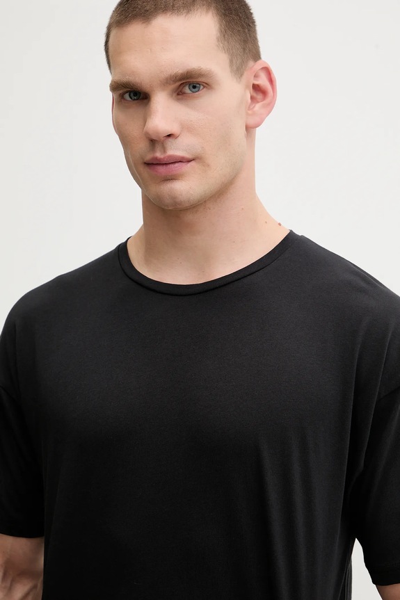 Bavlnené tričko HUGO T-shirt SILVER čierna 50549871