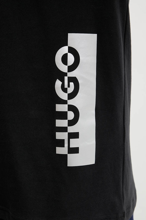 Bavlnené tričko HUGO T-shirt SILVER 50549871 čierna