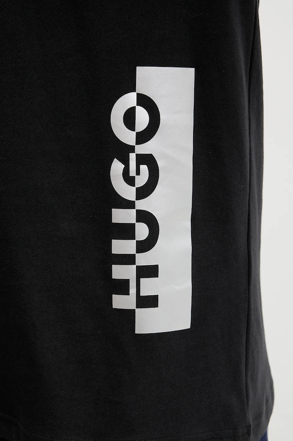 Bavlnené tričko HUGO T-shirt SILVER 50549871 čierna
