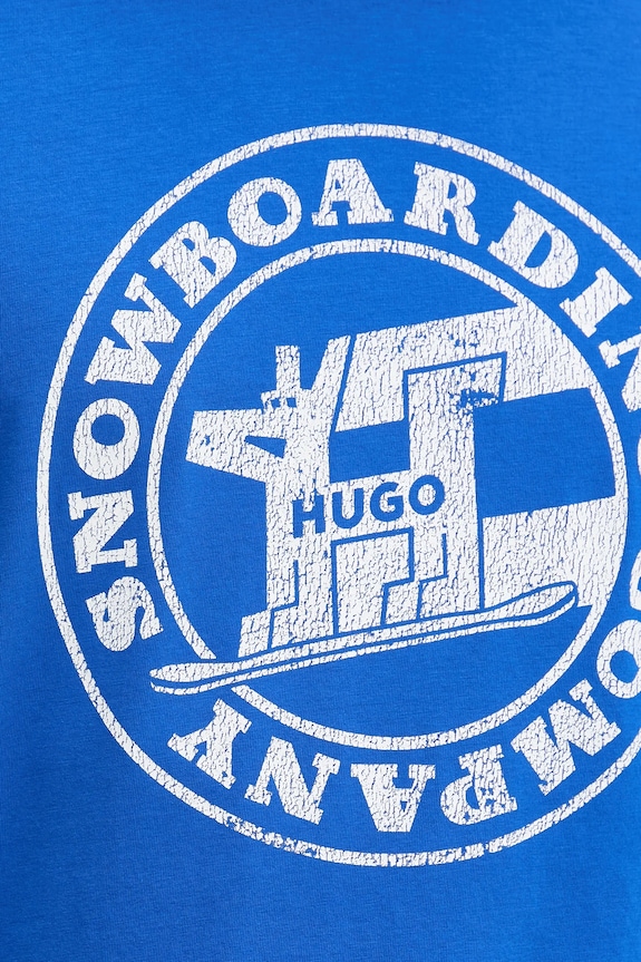 Bavlnené tričko Hugo Blue Napolux 50546246 modrá