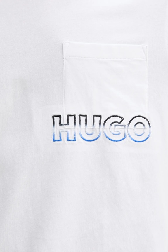 Bavlnené tričko Hugo Blue Nogoste 50549120 biela