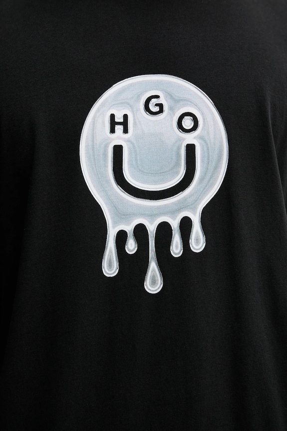 HUGO Blue tricou din bumbac Nedirix 50549162 negru