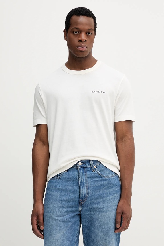 Ρούχα Βαμβακερό μπλουζάκι Marc O'Polo 5000007146 μπεζ