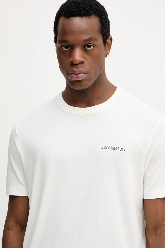 Βαμβακερό μπλουζάκι Marc O'Polo μπεζ 5000007146