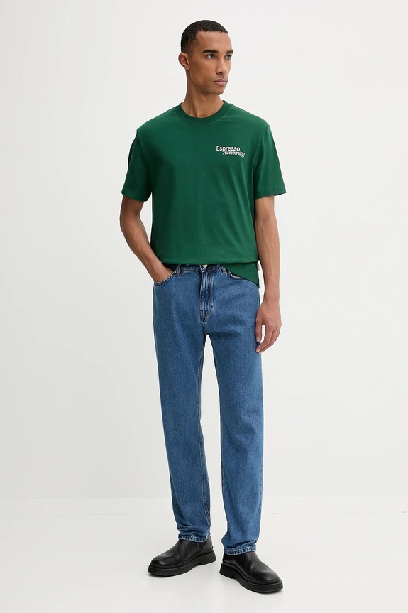 Bavlnené tričko Marc O'Polo 5000007619 zelená AW25