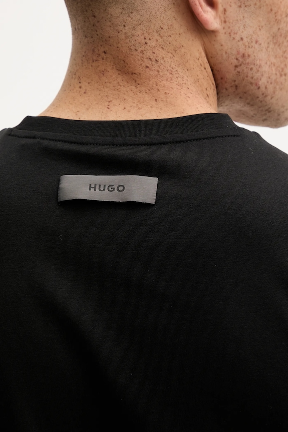 Bavlnené tričko HUGO Dimerstee 50542969 čierna