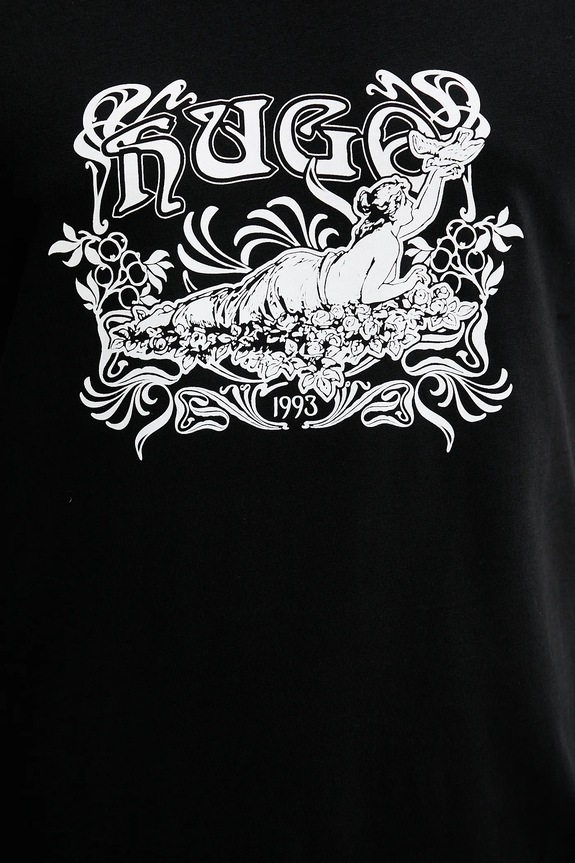 HUGO pamut póló 50548565 fekete
