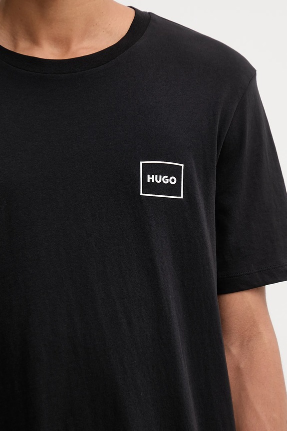 Bavlnené tričko HUGO 2-pak Dugopak čierna 50548566