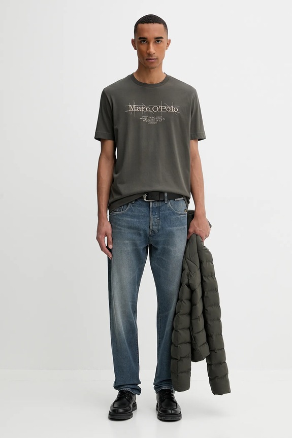 Marc O'Polo tricou din bumbac 528230551196 verde AW25