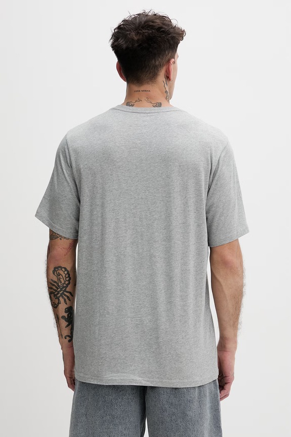Odzież Converse T-shirt męski bawełniany CVM5T459 szary