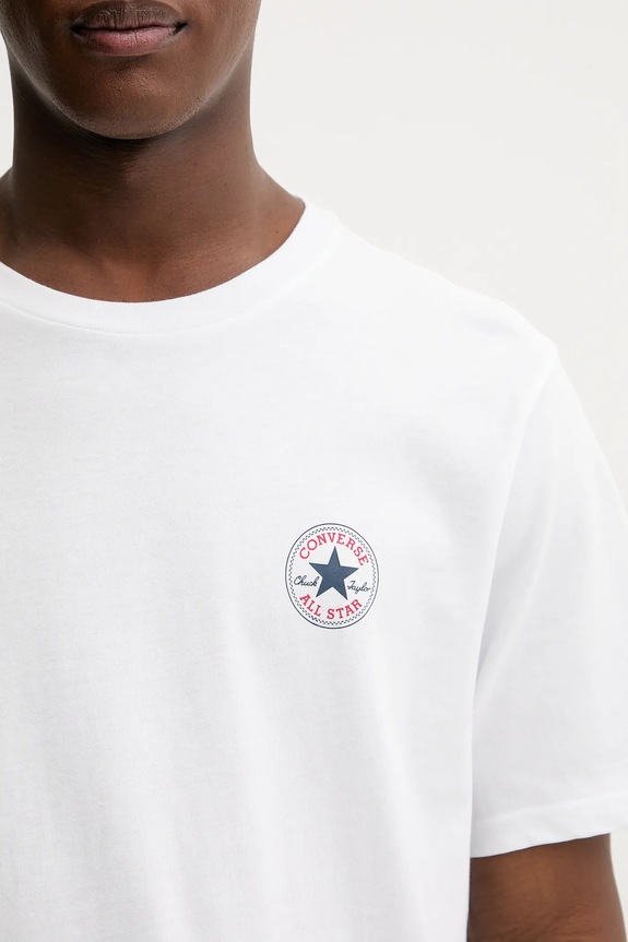 Converse t-shirt bawełniany CVM5T565 biały