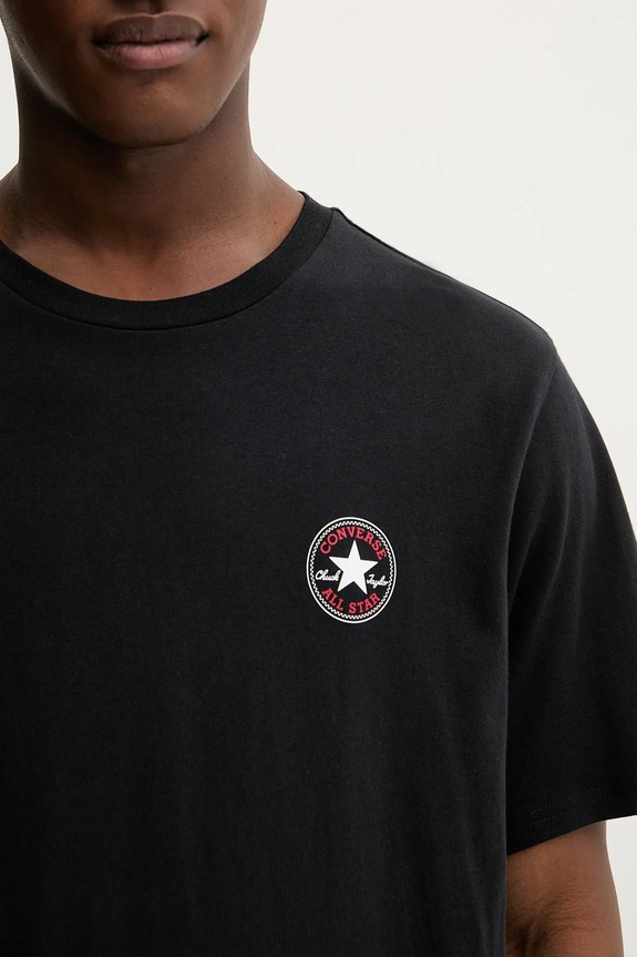 Converse t-shirt bawełniany CVM5T565 czarny