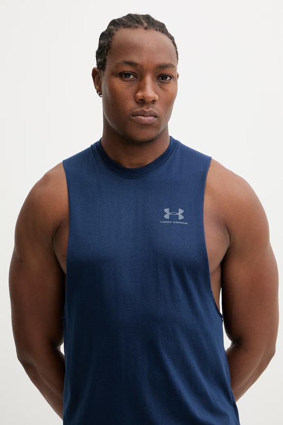 T-shirt προπόνησης Under Armour σκούρο μπλε 1329286