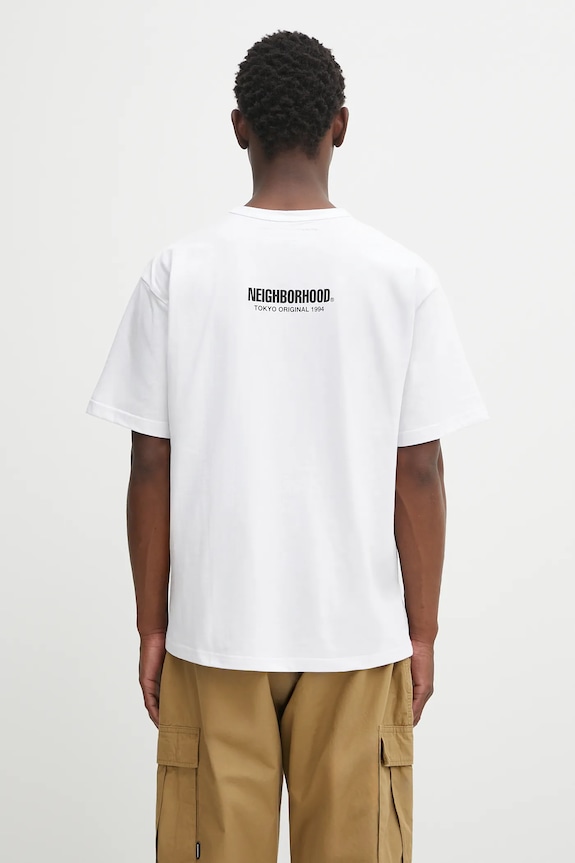 Oblečení Tričko NEIGHBORHOOD sheltech crewneck-p ss 251BWNH.CSM01 bílá
