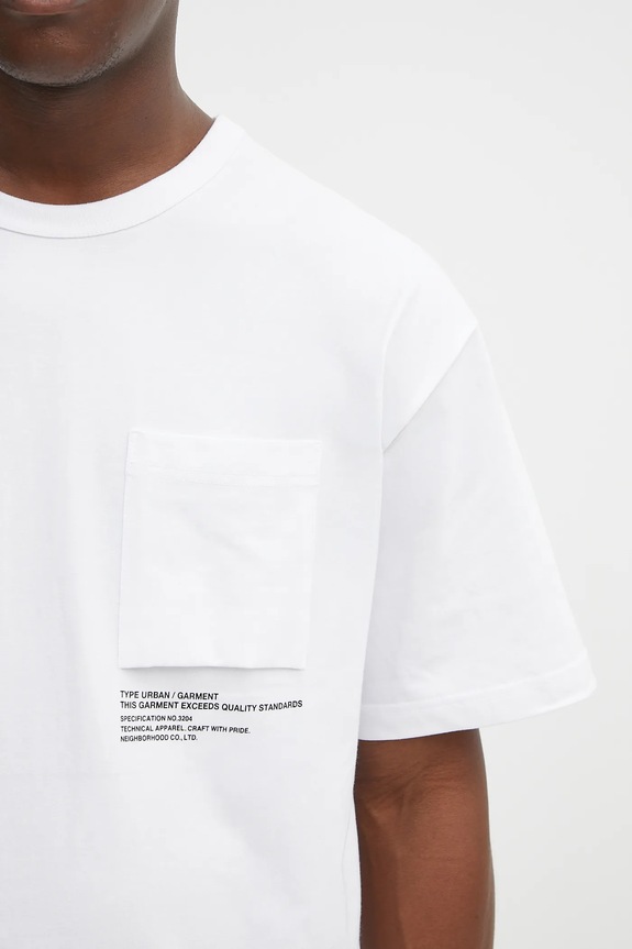 Tričko NEIGHBORHOOD sheltech crewneck-p ss bílá 251BWNH.CSM01