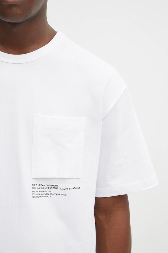 Tričko NEIGHBORHOOD sheltech crewneck-p ss bílá 251BWNH.CSM01
