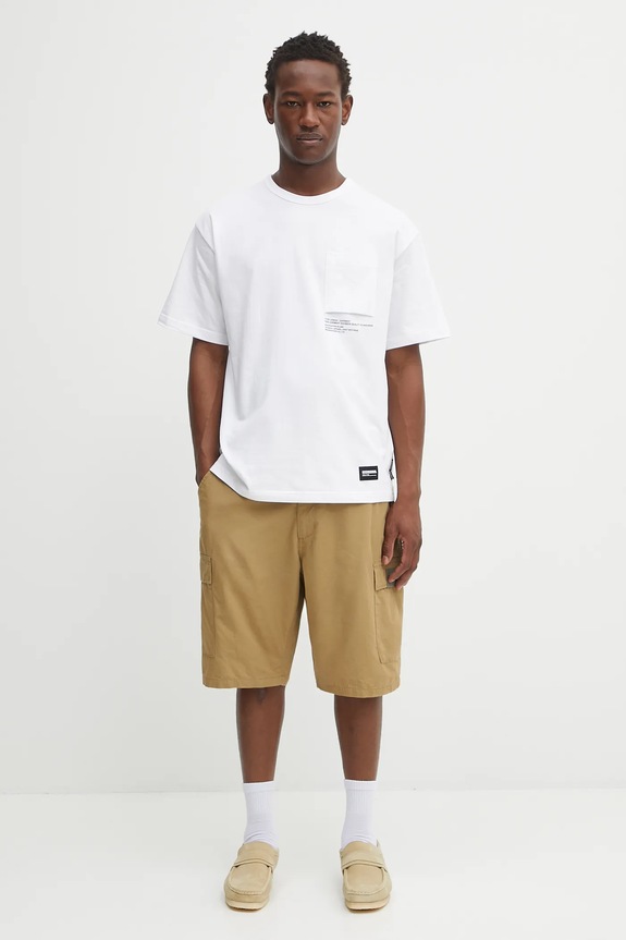 Tričko NEIGHBORHOOD sheltech crewneck-p ss 251BWNH.CSM01 bílá