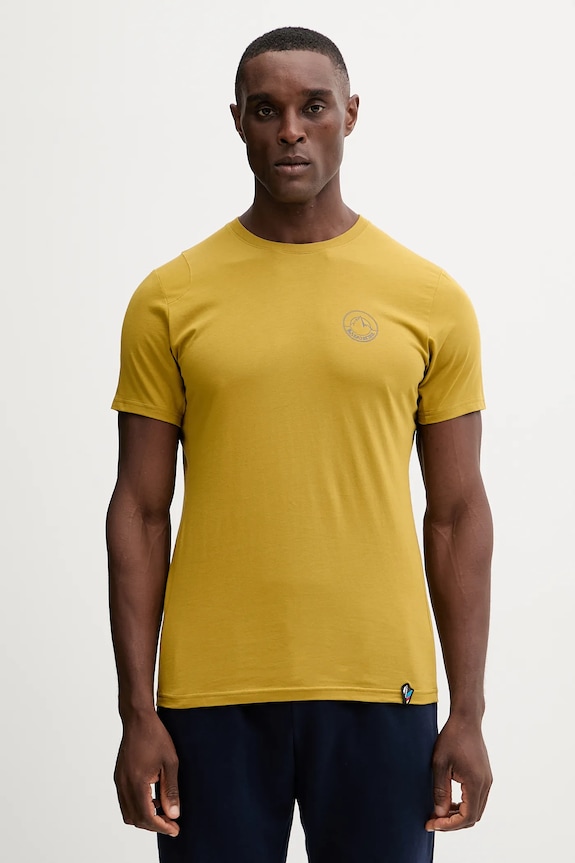LA Sportiva tricou din bumbac Circle Logo print verde ZACT189