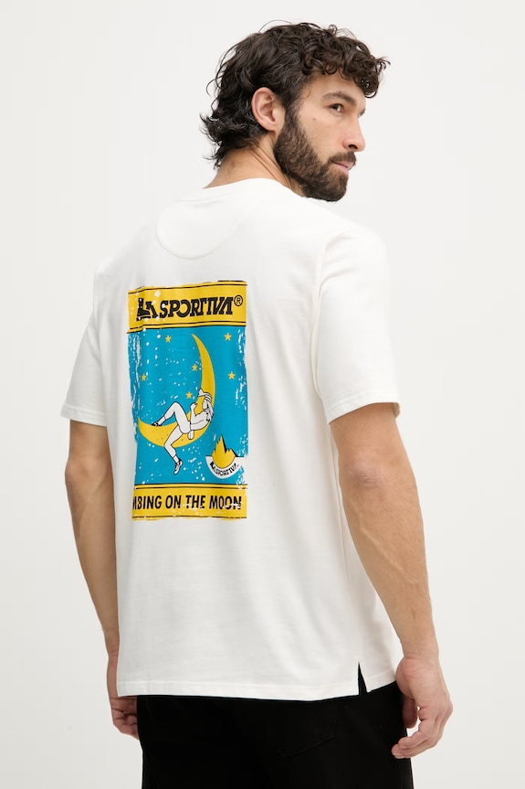 La Sportiva tricou bărbătesc din bumbac Moon Climb bej ZACT193