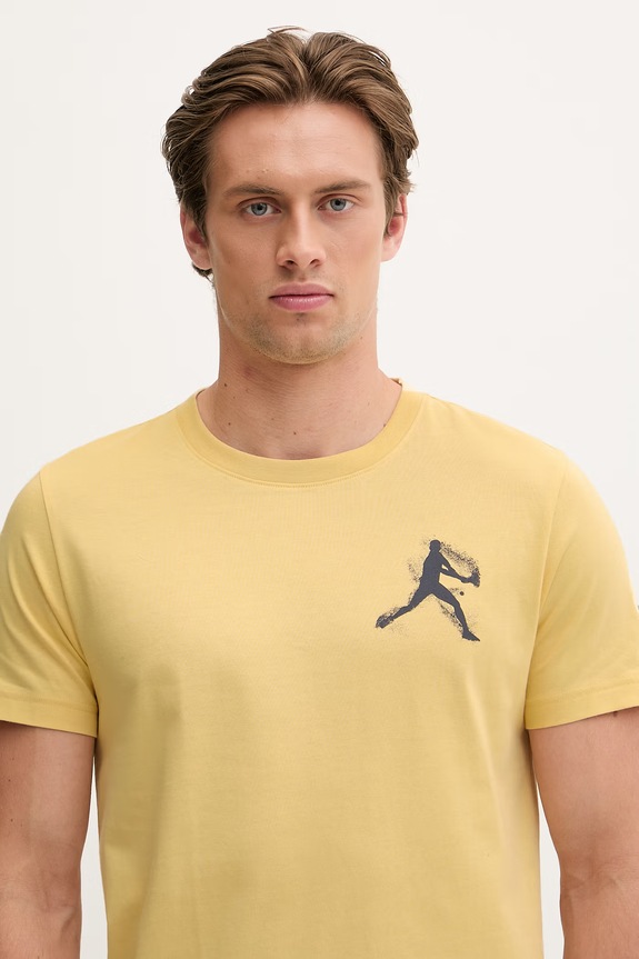 Lacoste t-shirt da uomo giallo TH1044