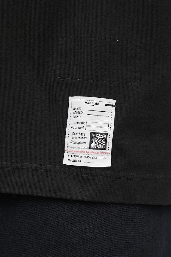 Хлопковая футболка Maison MIHARA YASUHIRO CAT PRINTED чёрный J15TS762