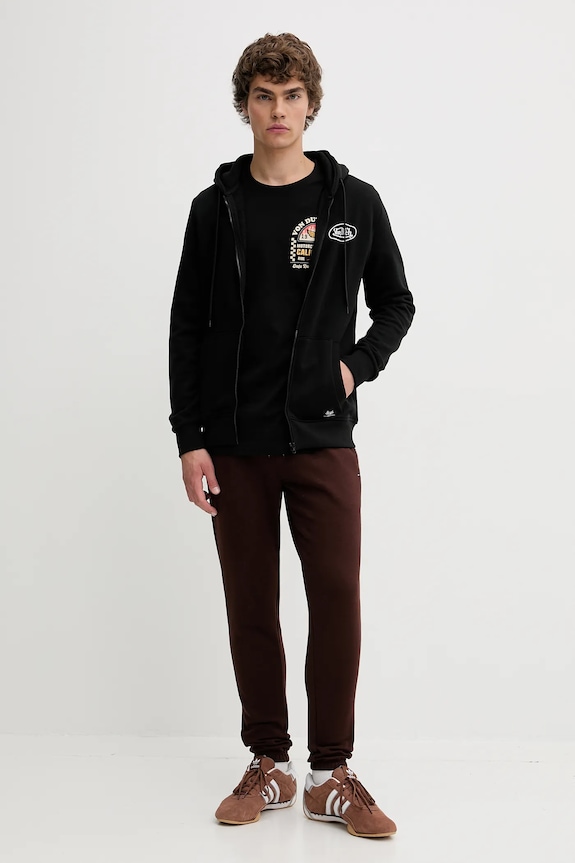 Βαμβακερό μπλουζάκι Von Dutch VD.1.H.TR.HEAD μαύρο AW25