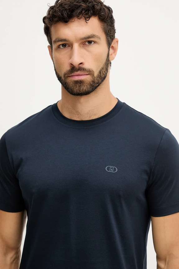 Liu Jo tricou din bumbac bleumarin QXX077.J4799