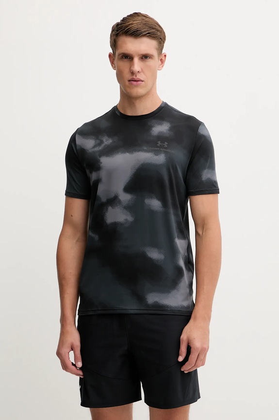 Αθλητικό μπλουζάκι Under Armour Energy λεπτό μοτίβο μαύρο 1383974
