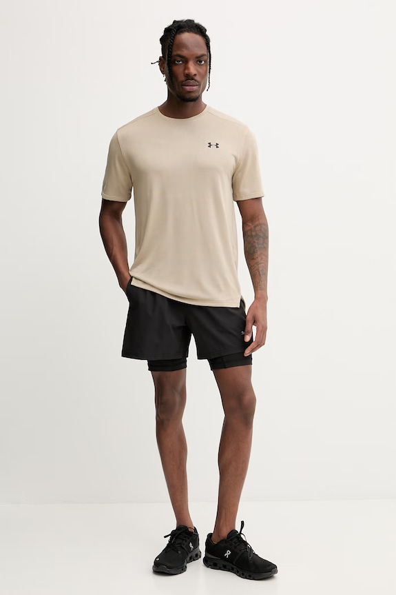 Under Armour t-shirt γυμναστικής ανδρικό 1390047 μπεζ SS26