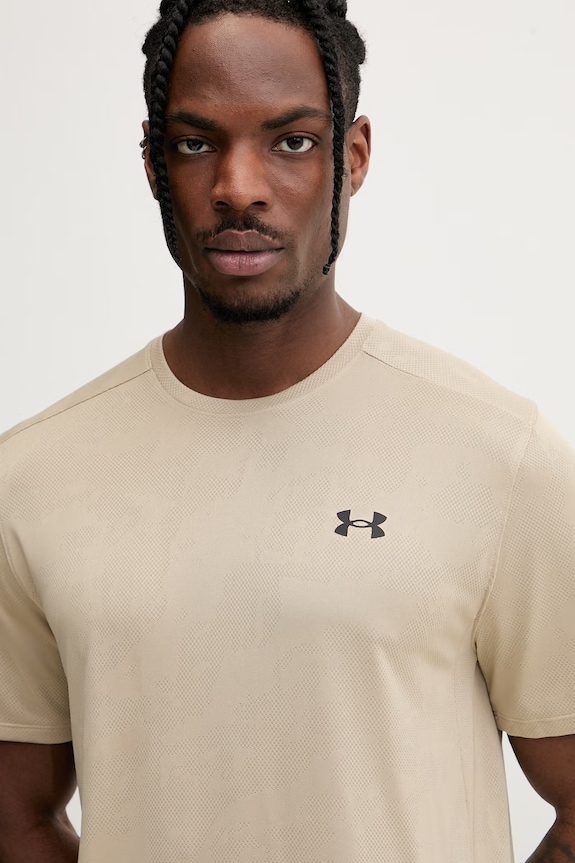 Under Armour t-shirt γυμναστικής ανδρικό μπεζ 1390047