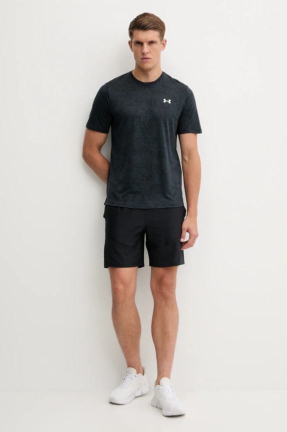 Under Armour t-shirt γυμναστικής ανδρικό UA Tech 6005920 μαύρο SS26