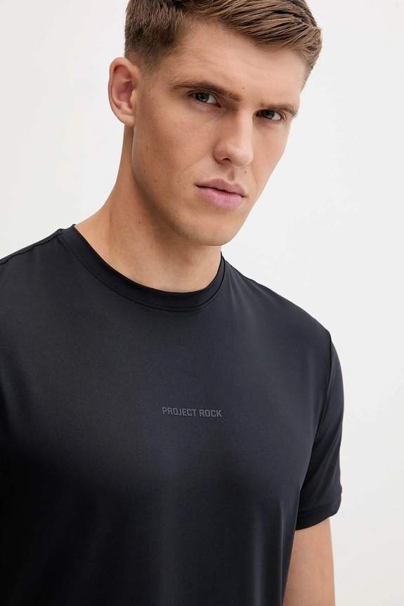 Αθλητικό μπλουζάκι Under Armour Project Rock μαύρο 6007149