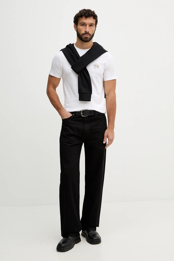 Lindbergh t-shirt bawełniany 30.400235 biały SS26