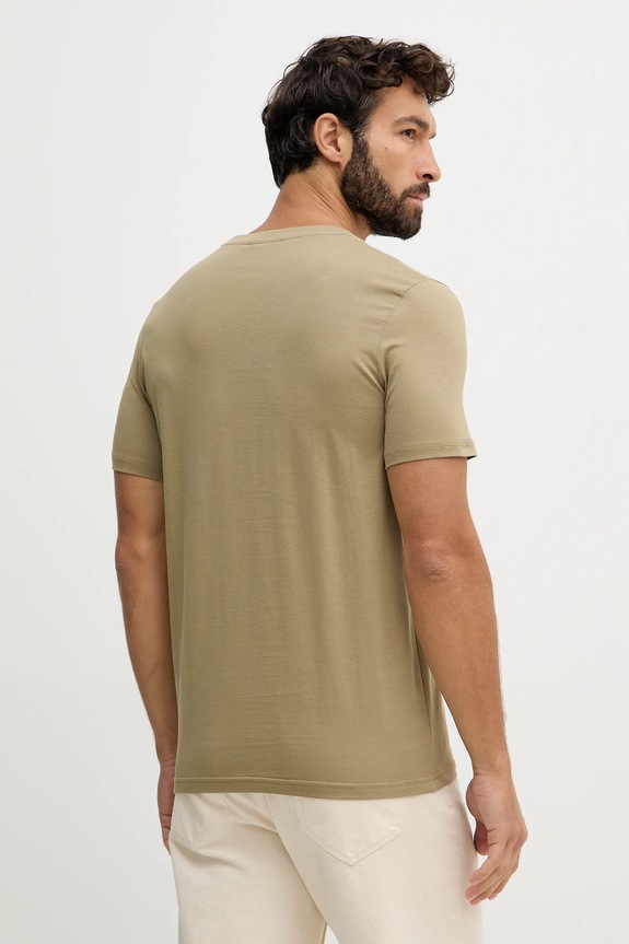 Odzież Lindbergh T-shirt męski bawełniany 30.400235 zielony