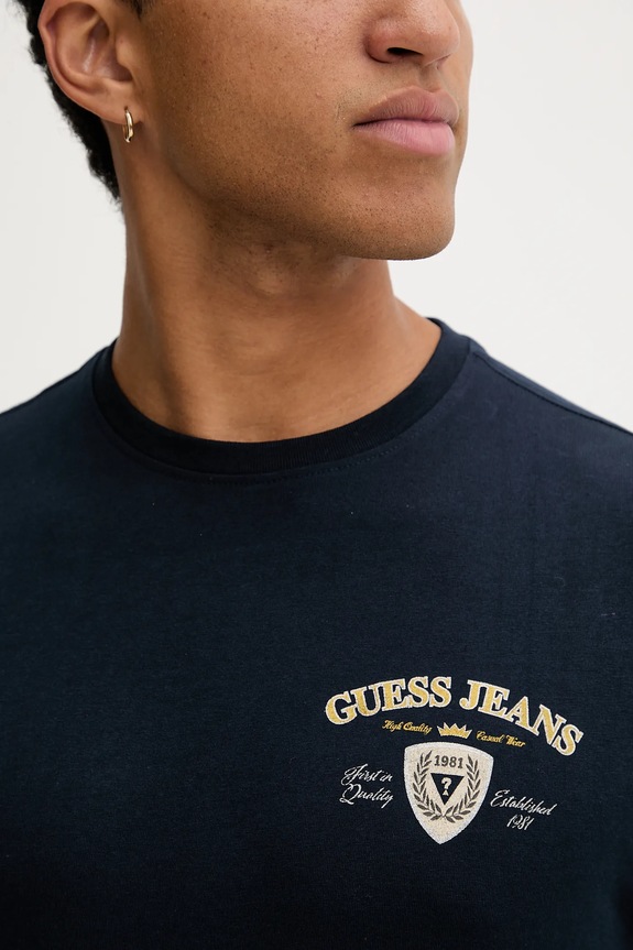 Guess Jeans pamut póló M5BI41.K8FQ4 sötétkék