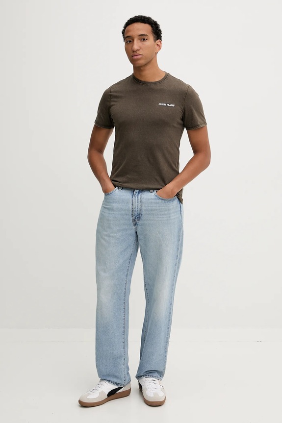 Guess Jeans pamut póló M5BI27.K8HM0 barna AW25