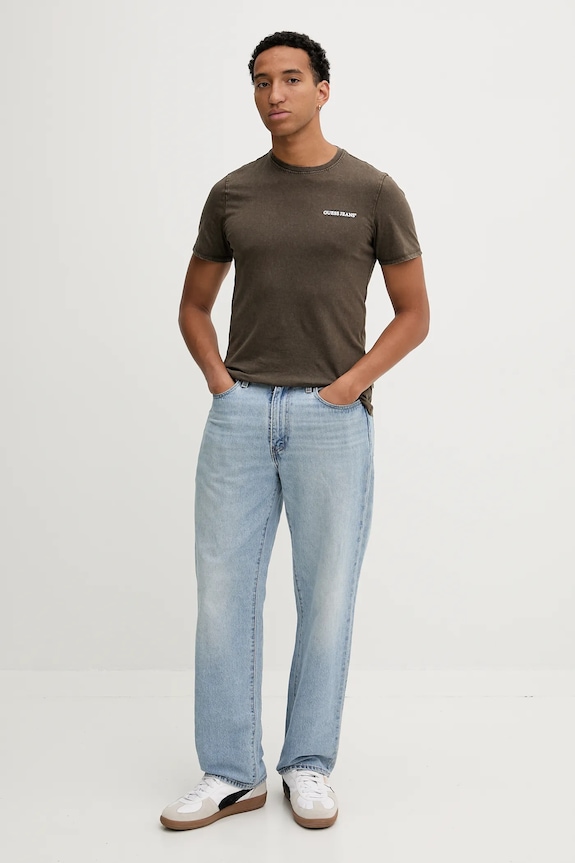 Guess Jeans pamut póló M5BI27.K8HM0 barna AW25
