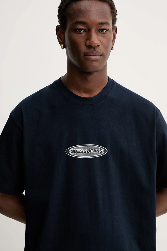 Guess Jeans t-shirt bawełniany granatowy M5BI29.K8FQ4