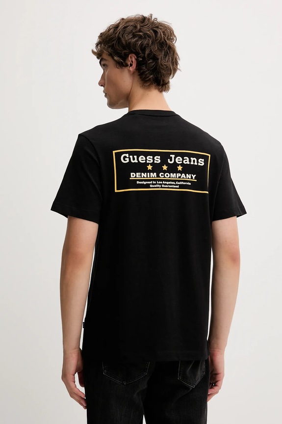 Pamučna majica Guess Jeans Planet friendly crna M5BI39.K8FQ4