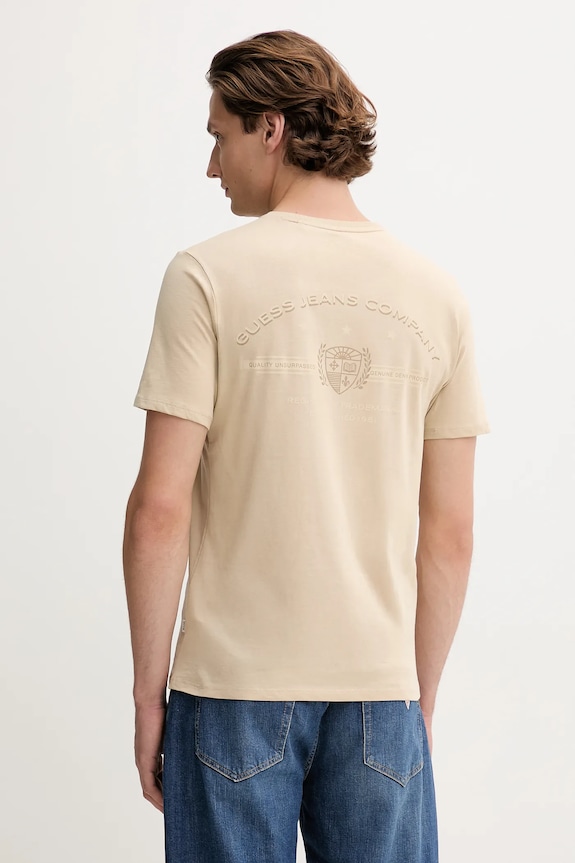 Odzież Guess Jeans t-shirt bawełniany M5BI42.K8HM0 beżowy