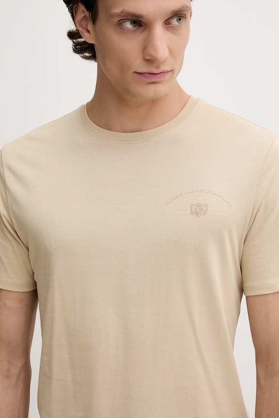 Guess Jeans t-shirt bawełniany beżowy M5BI42.K8HM0