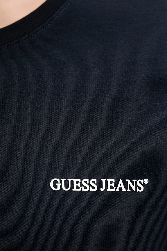 Βαμβακερό μπλουζάκι Guess Jeans M5BI78.K8FQ4 σκούρο μπλε