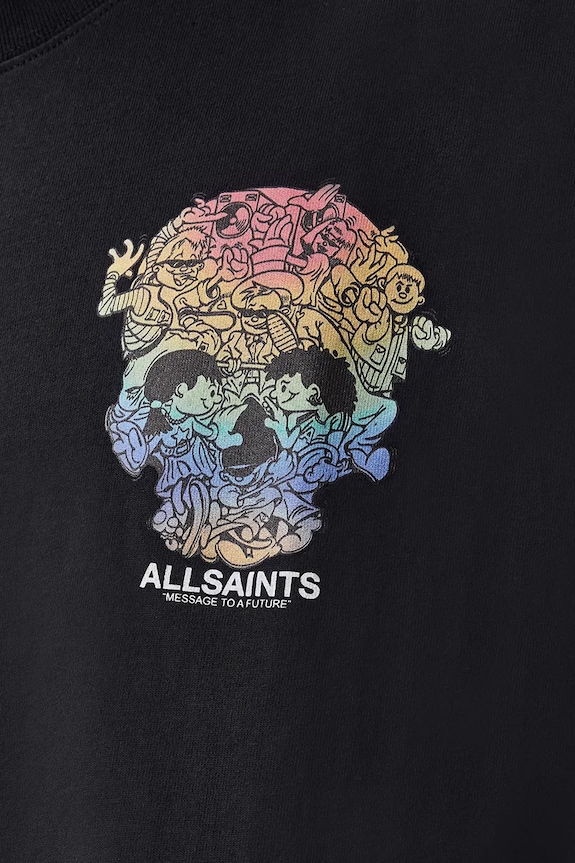 Одяг Бавовняна футболка AllSaints TRANCE M022PD чорний