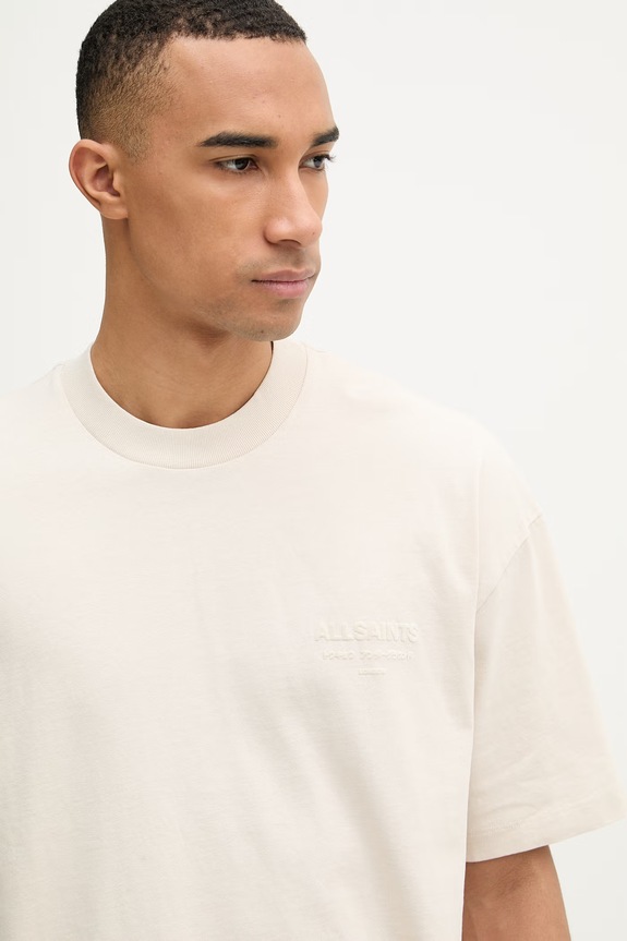 AllSaints футболка чоловіча бавовняна XANDER бежевий M030JC