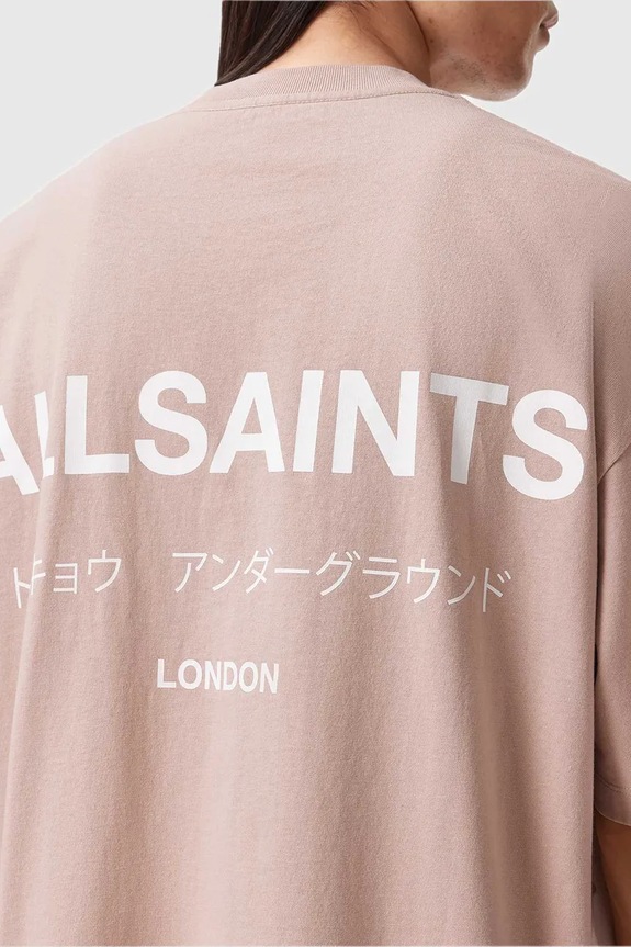 Odzież AllSaints t-shirt męski bawełniany XANDER M030JC różowy